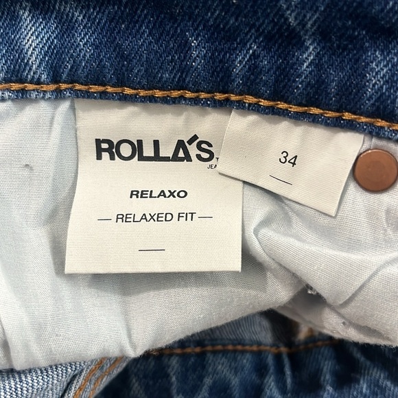 Rollas Relaxo Chop Mid Stone Jeans Size 34 NWT - Picture 8 of 10